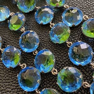 Vintage Blue/Green AB Star Link Necklace